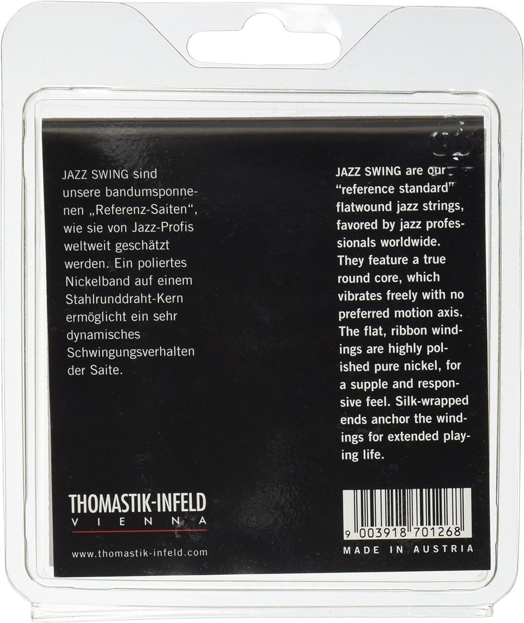 Thomastik-Infeld Strings for E-guitar Jazz Swing Series Nickel Flat Wound - Set 010 flatwound (JS110)