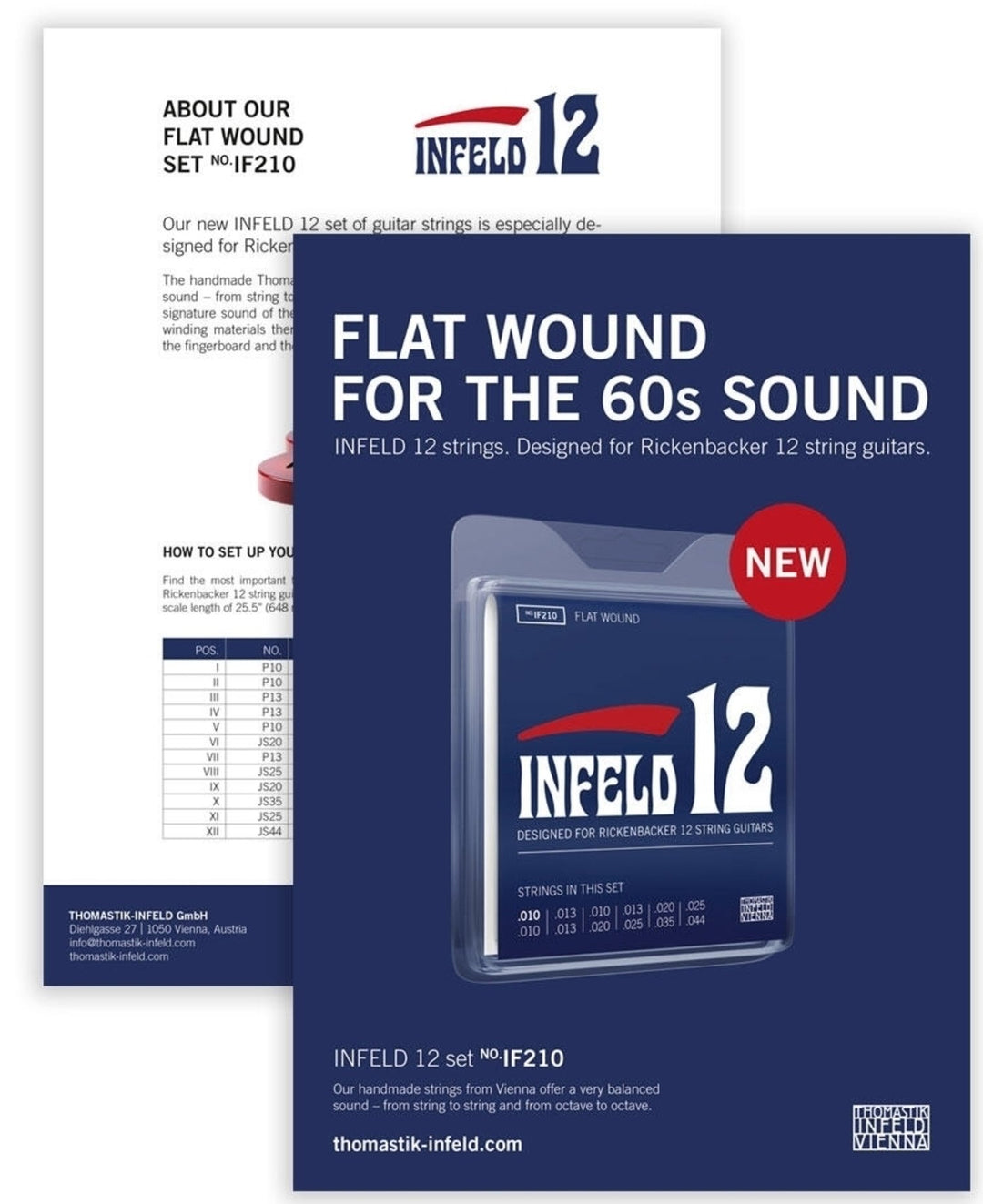 Thomastik-Infeld Strings for E-guitar - 12-str. flatwound (IF210)