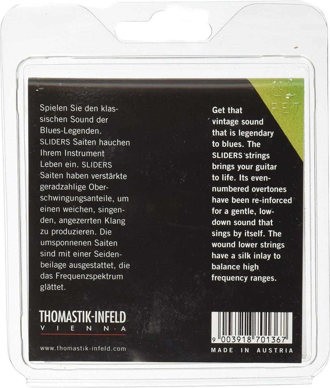 Thomastik-Infeld Strings for E-guitar Sliders Blues Series - Set 010 medium (SL110)
