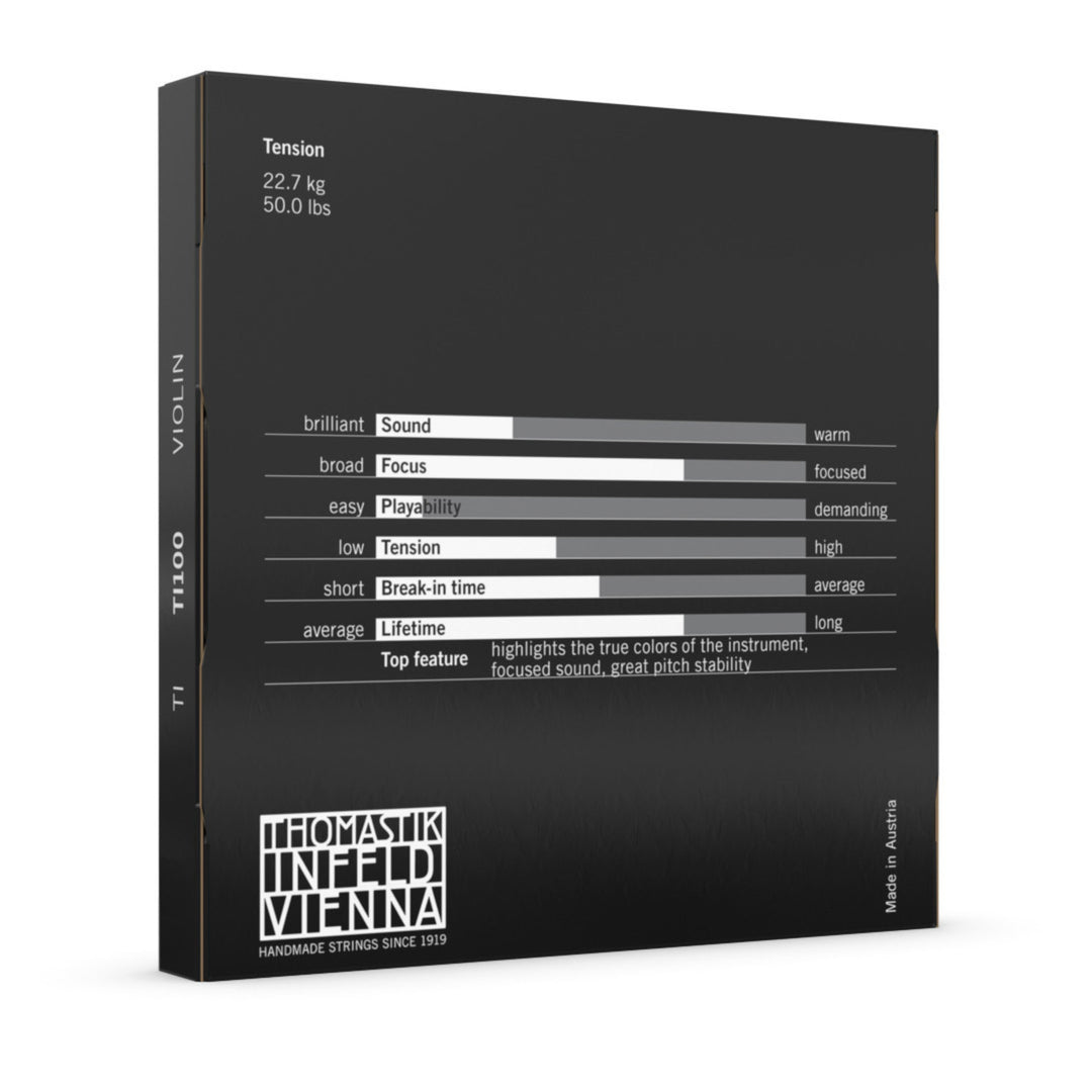 Thomastik-Infeld Violin strings TI - Set* with D Alu (TI100)
