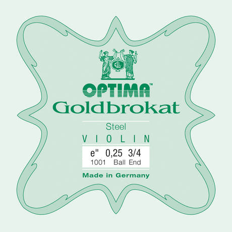 Optima Goldbrokat E-streng 3/4-violin, 0,25 mm, kugle