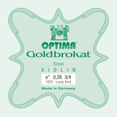 Optima Goldbrokat E-streng 3/4-violin, 0,28 mm, løkke