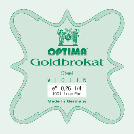 Optima Goldbrokat E-streng 1/4-violin, 0,26 mm, løkke