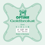 Optima Goldbrokat E-streng 1/4-violin, 0,27 mm, kugle