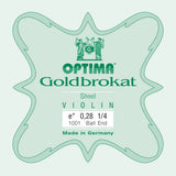 Optima Goldbrokat E-streng 1/4-violin, 0,28 mm, kugle