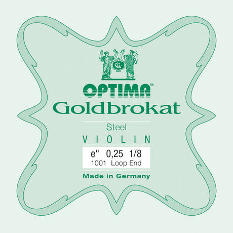 Optima Goldbrokat E-streng 1/8-violin, 0,25 mm, løkke