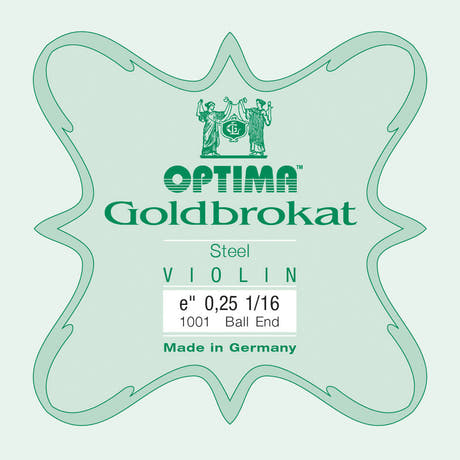 Optima Goldbrokat E-streng 1/16-violin, 0,25 mm, kugle
