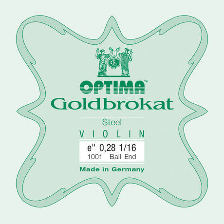 Optima Goldbrokat E-streng 1/16-violin, 0,28 mm, kugle