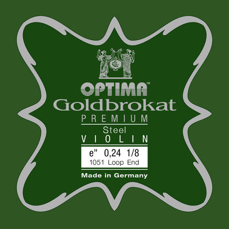 Optima Goldbrokat Premium E-streng 1/8-violin, 0,24 mm, løkke