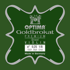 Optima Goldbrokat Premium E-streng 1/8-violin, 0,25 mm, kugle