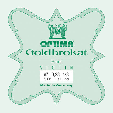 Optima Goldbrokat E-streng 1/8-violin, 0,24 mm, løkke