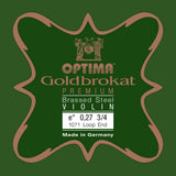 Optima Goldbrokat Premium Brassed E-streng 3/4-violin, 0,27 mm, løkke