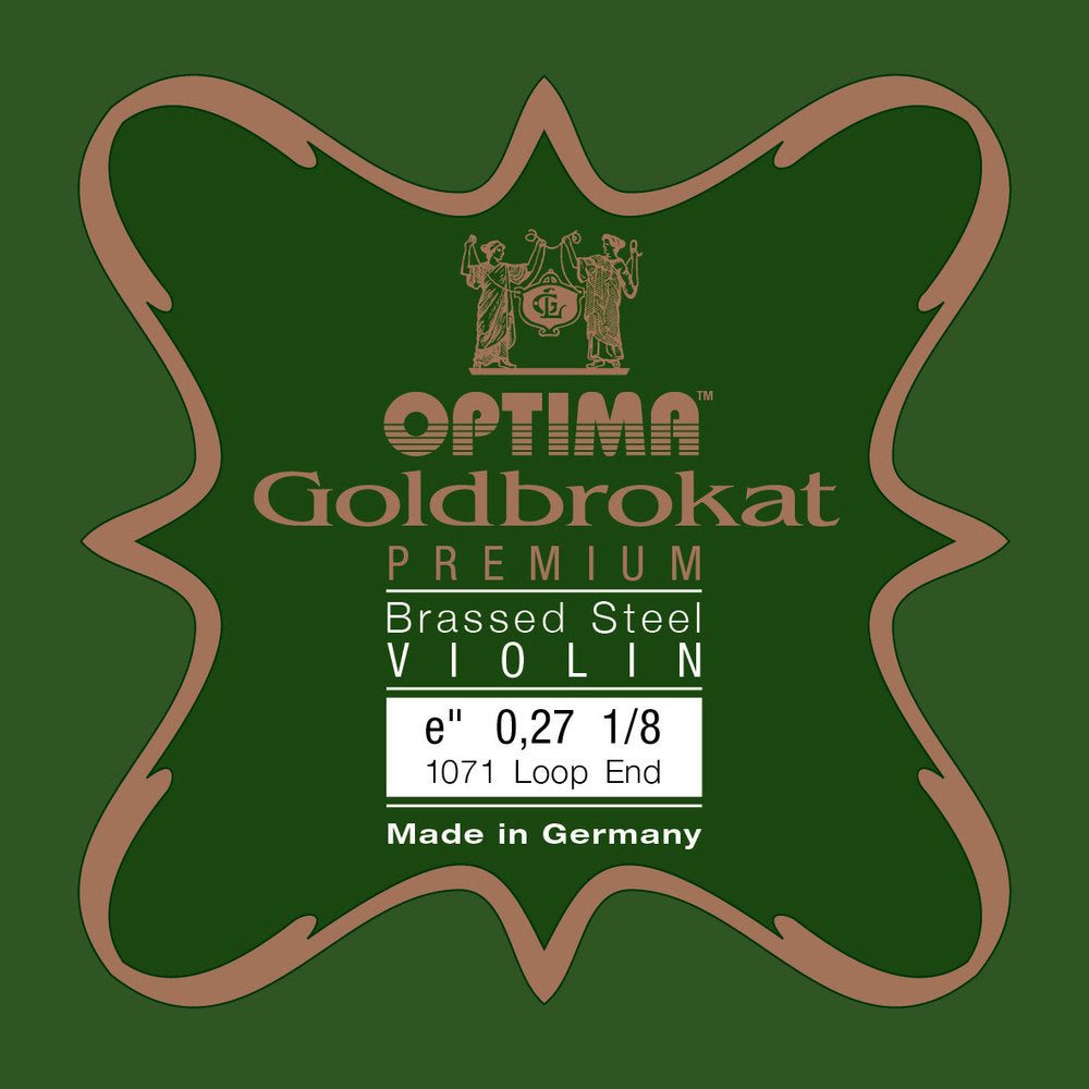 Optima Goldbrokat Premium Brassed E-streng 1/8-violin, 0,27 mm, løkke