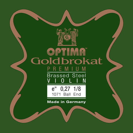 Optima Goldbrokat Premium Brassed E-streng 1/8-violin, 0,27 mm, kugle