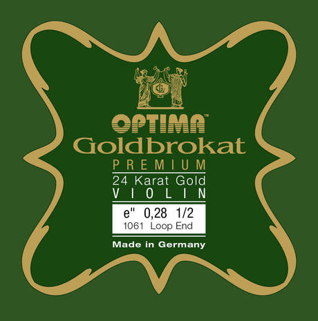 Optima Goldbrokat 24K Gold E-streng 1/2-violin, 0,28 mm, løkke