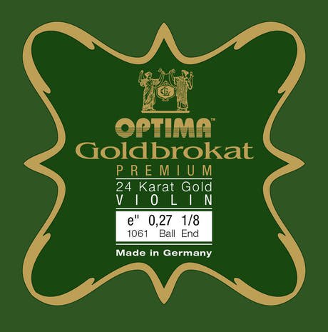 Optima Goldbrokat 24K Gold E-streng 1/8-violin, 0,27 mm, kugle