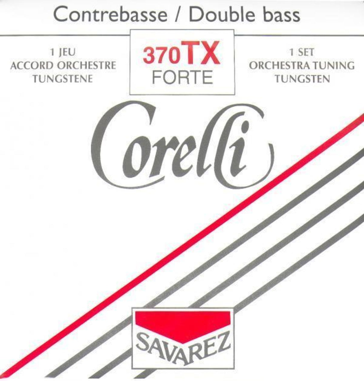 Corelli Double bass strings Orchestral tuning wolfram - Extra strong (370TX)