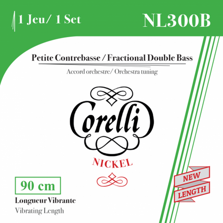 Corelli Double bass strings Fractional - small scale - Set 1/4 size (NL300B)