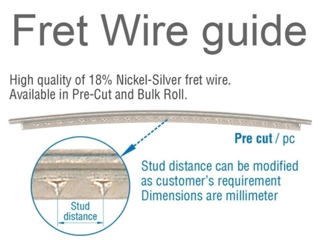 Partsland Fretwire Nickel silver - b:2.0 x a:2.8 mm (Classical Guitar)