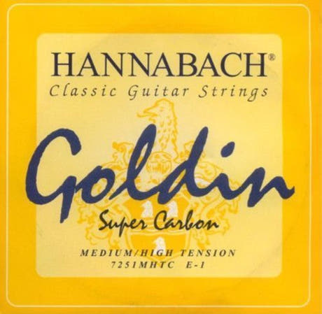 Hannabach 725 E1 diskantstreng, klassisk guitar, medium/high tension
