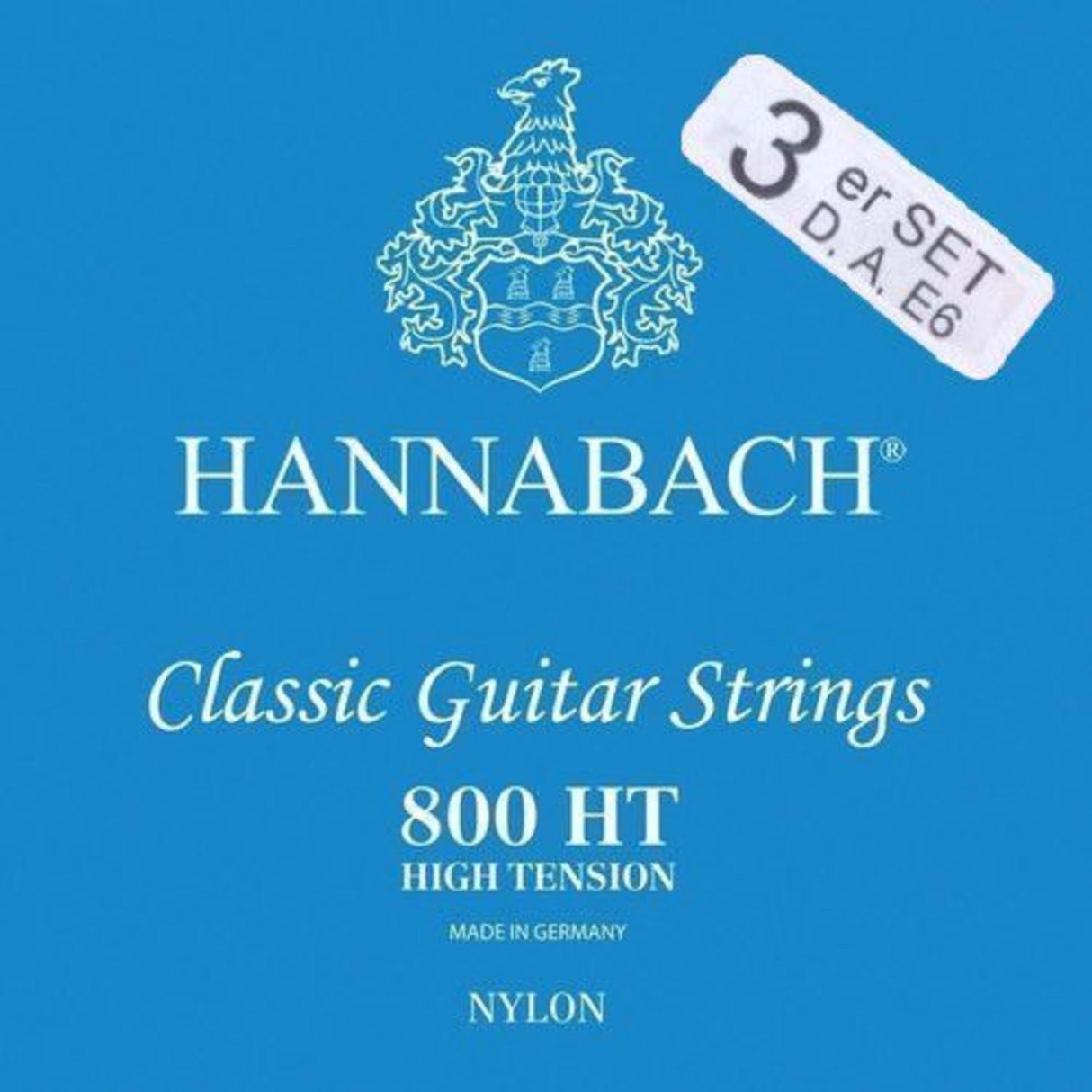 Hannabach Strings for classic guitar Serie 800 High tension Silver plated - Set of 3 bass (8007HT)
