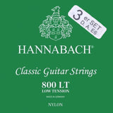 Hannabach Strings for classic guitar Serie 800 Low tension Silver plated - Set of 3 bass (8007LT)
