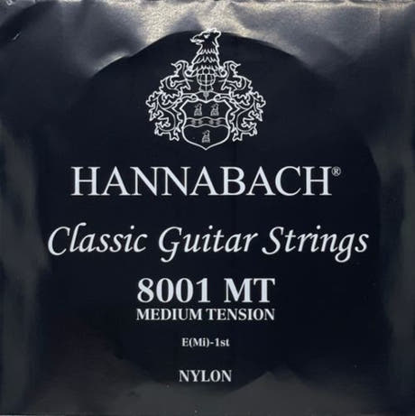 Hannabach 800 E1 diskantstreng til klassisk guitar, medium tension