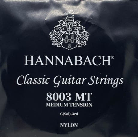 Hannabach 800 G3 diskantstreng til klassisk guitar, medium tension