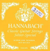 Hannabach Strings for classic guitar Serie 815 Super Low Tension Silver special - Set of 3 bass (8157SLT)