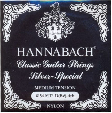 Hannabach 815 D4 basstreng til klassisk guitar, medium tension