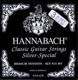 Hannabach Strings for classic guitar Serie 815 Medium tension Silver special - Set of 3 bass (8157MT)