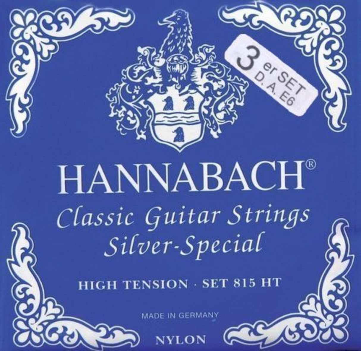 Hannabach Strings for classic guitar Serie 815 High tension Silver special - Set of 3 bass (8157HT)