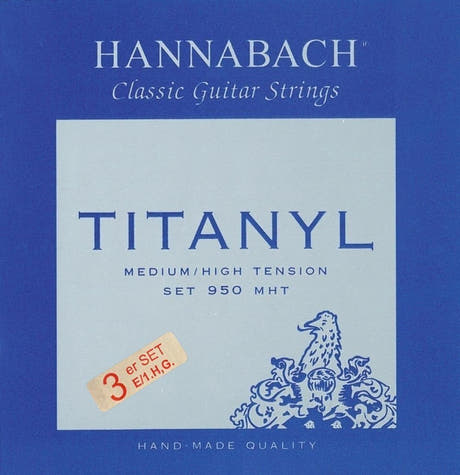 Hannabach 950 diskantsæt E1, H/B2 og G3, medium/high tension
