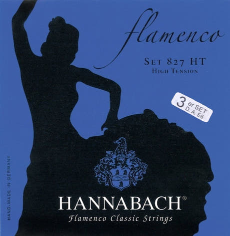 Hannabach Strings for classic guitar Serie 827 High Tension Flamenco - Set of 3 Bass (8277HT)