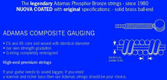 Adamas Strings for Acoustic Guitar Nuova phosphor bronze coated set (3) - Set of 3 Ex-Light .010 (1717NU-3)