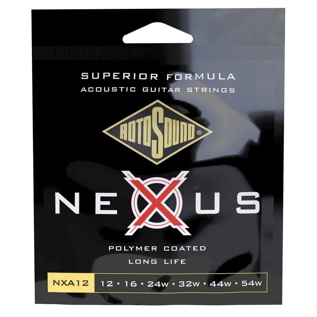 Rotosound Strings for Acoustic Guitar Nexus Coated - Set Medium Light 12-54 (NXA12)