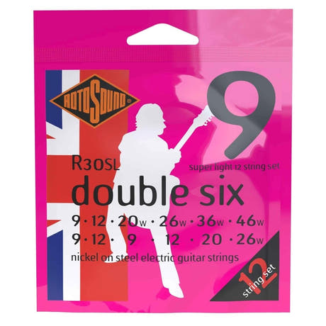 Rotosound Roto Pinks R30SL Double Six til 12-strenget elguitar 9-46