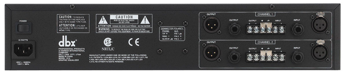 dbx 1215 2x 15 Bånd Grafisk Equalizer