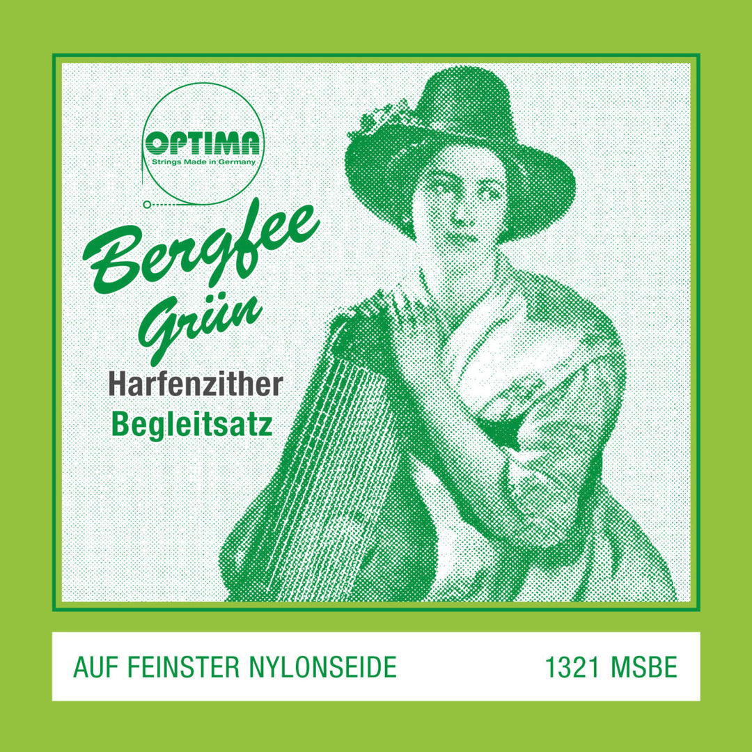 Optima Strings for zither Harp/air resonance zither nylon green 1321 - Set (1321.MSBE)