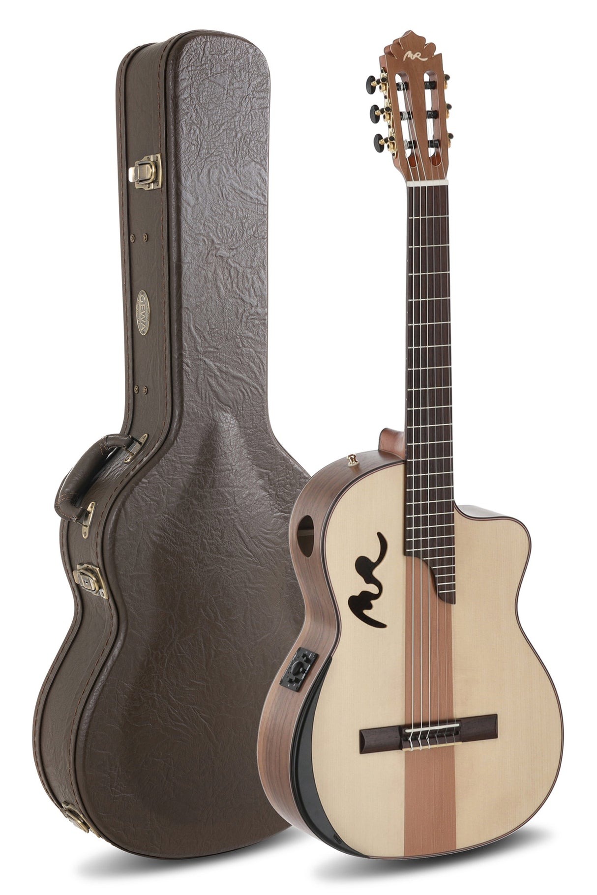 Manuel Rodriguez Electro-acoustic Café Cortado Cutaway - Curly Walnut (satin)