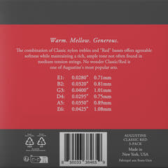Augustine Strings for classic guitar Classic Label - 3 x Set Classic Red (normal/medium)