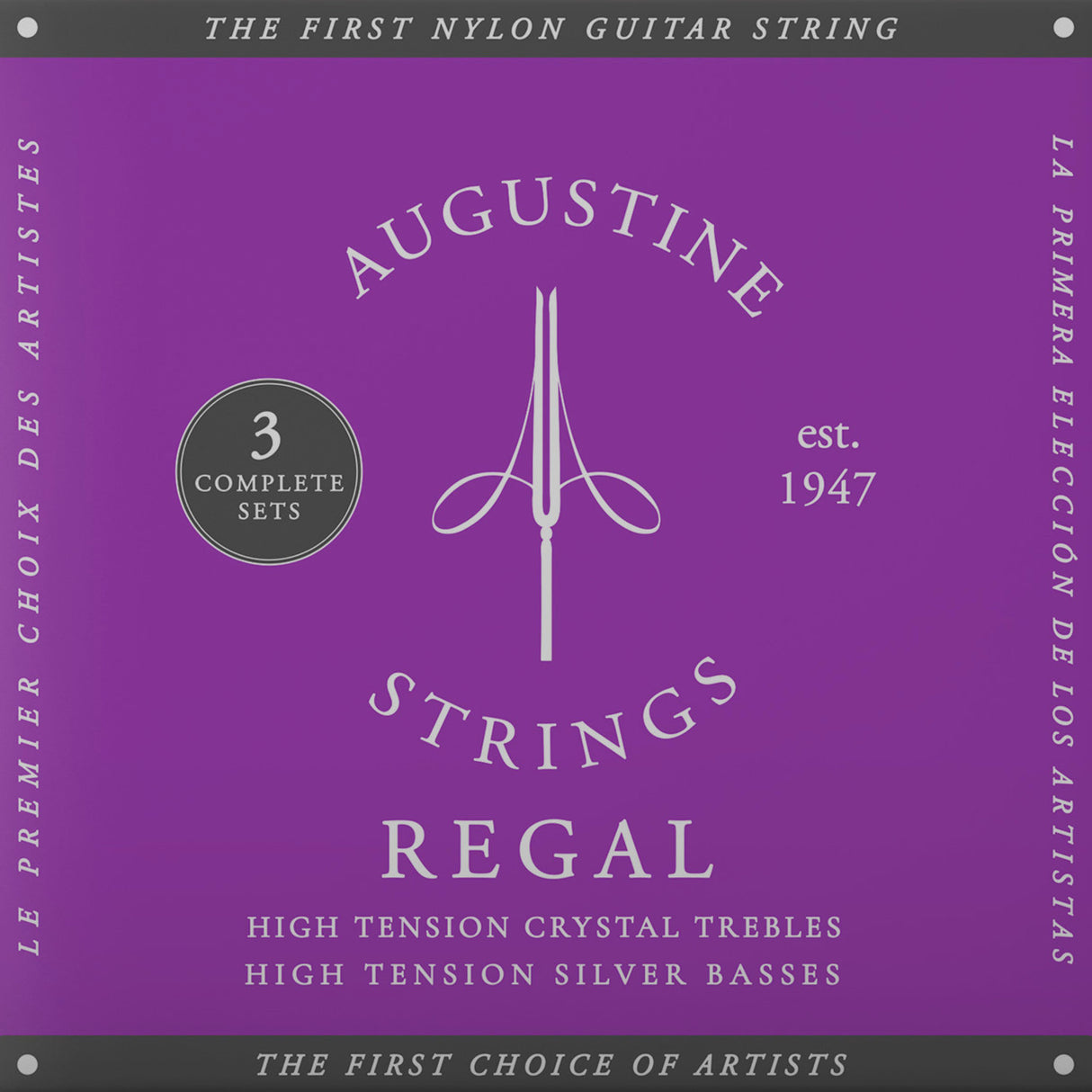 Augustine Strings for classic guitar Regal Crystal Nylon high - 3 x Set Regal Blue (high/high)