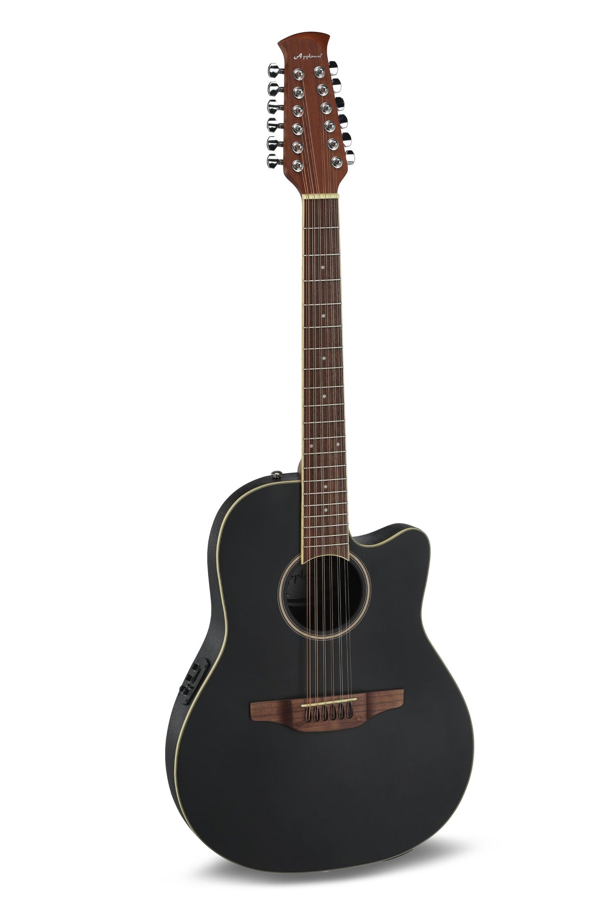 Applause E-Acoustic Guitar AB2412II Mid Cutaway 12-string - Black Satin (AB2412II-5S)