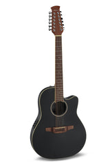 Applause E-Acoustic Guitar AB2412II Mid Cutaway 12-string - Black Satin (AB2412II-5S)