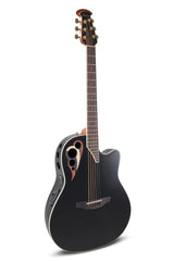 Ovation E-Acoustic Guitar Celebrity Elite Deluxe Deep Contour - Black Satin (CDX40-5-G)