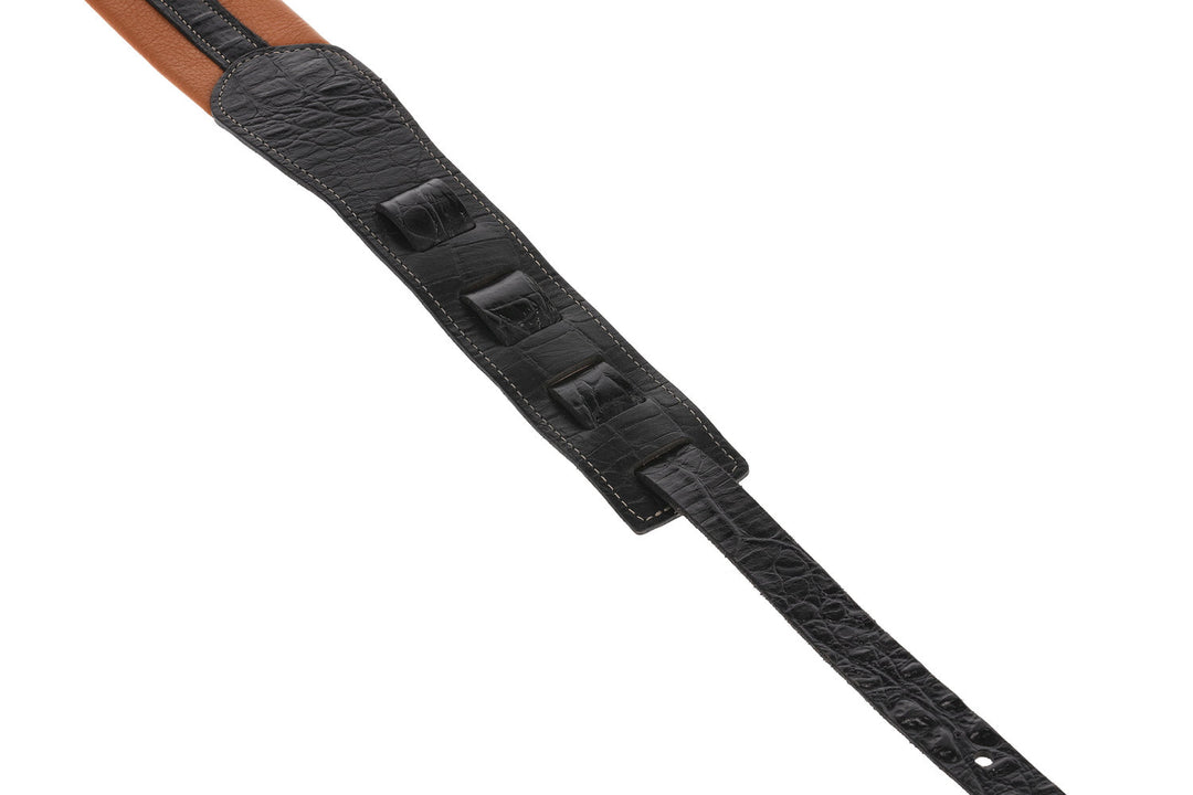 GEWA Guitar Straps Prestige 65 padded Security Locks - dry sand/black