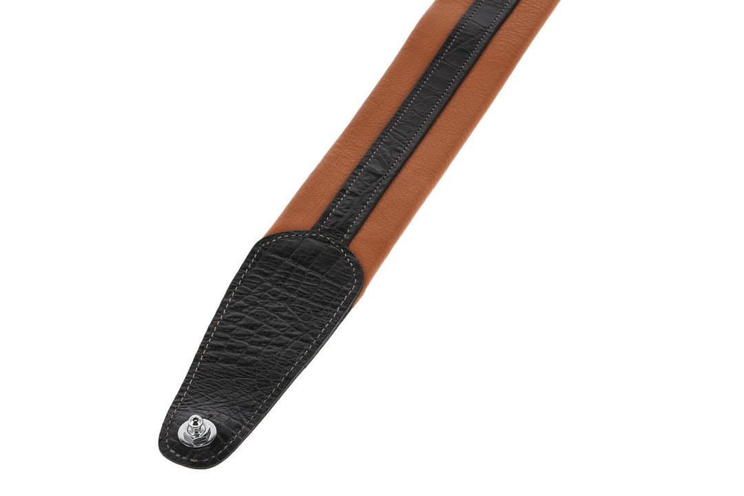 GEWA Guitar Straps Prestige 65 padded Security Locks - dry sand/black