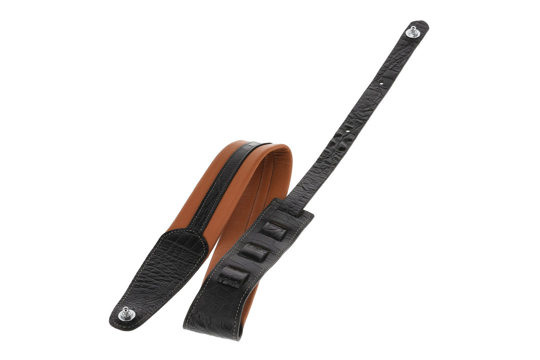 GEWA Guitar Straps Prestige 65 padded Security Locks - dry sand/black