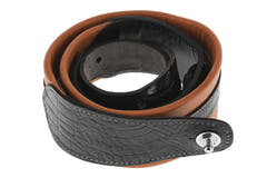 GEWA Guitar Straps Prestige 65 padded Security Locks - dry sand/black