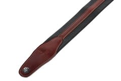 GEWA Guitar Straps Prestige 65 padded Security Locks - black croc/brown
